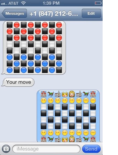 emoji chess checkers