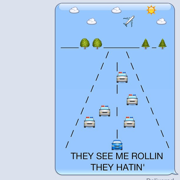 emoji car chase