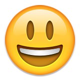 Smile with eyes open emoji