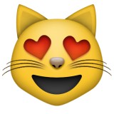 Cat in love emoji