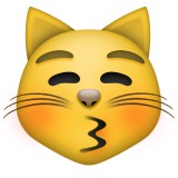 Cat blowing kisses emoji