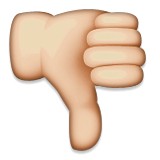 Thumbs down emoji