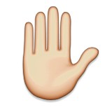 Palm of hand emoji