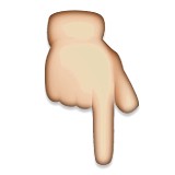 Finger pointing down emoji