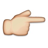 Finger pointing right emoji