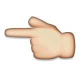 Finger pointing left emoji