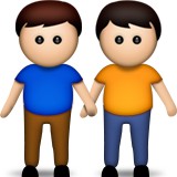 Two boys holding hands emoji