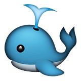 Whale with spout emoji