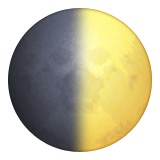 Waxing quarter moon emoji