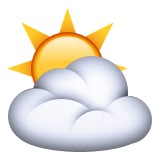 Sun behind set of clouds emoji