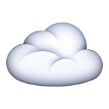 Single cloud emoji