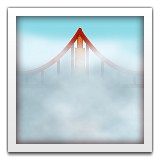 Golden Gate Bridge in fog emoji
