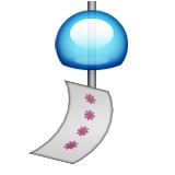 Blue wind chime emoji
