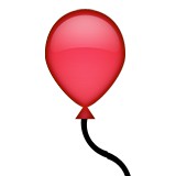 Single red balloon emoji