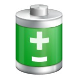 Battery with plus and minus symbols emoji