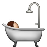 Bathtub with person inside emoji