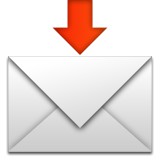 Envelope with arrow above it emoji