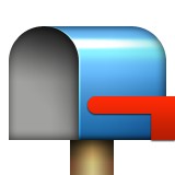 Open mailbox with lowered flag emoji