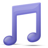 Single purple music note emoji