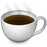 Coffee with steam emoji