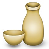 Sake bottle and cup emoji