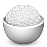 White rice in a bowl emoji