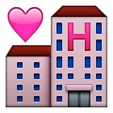 Pink love hotel emoji