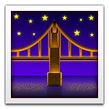Bridge at night emoji