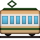 Tram car emoji