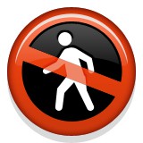 No pedestrians emoji