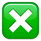 Negative cross or X emoji