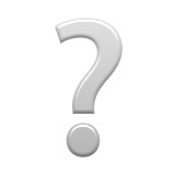 White question mark emoji
