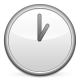 Clock at 1:00 emoji