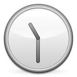 Clock at 11:30 emoji