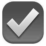 Grey squared check mark emoji